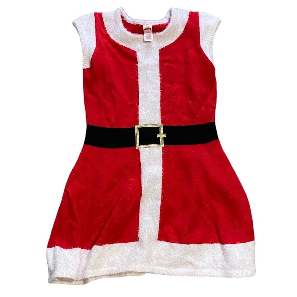 Mrs. Clause Cap Sleeve Knee Length Costume Dress